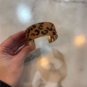 Express Leopard Print Cuff Bracelet